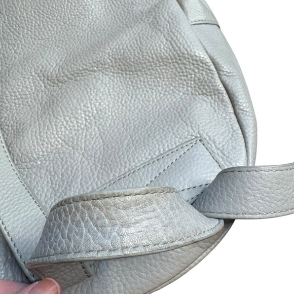 TED BAKER London Mini Backpack Bag Gray Pebble Leather Adjustable - Picture 6 of 11